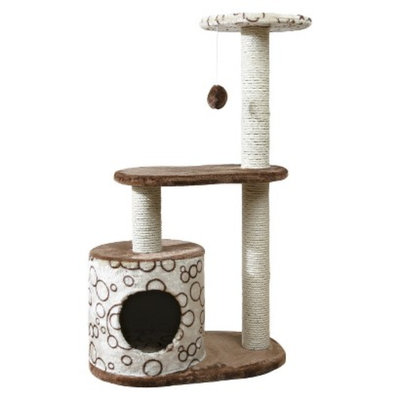 Trixie Casta Cat Tree - Brown/Beige with circles