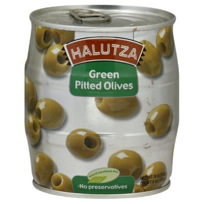 Halutza Green Olives Pitted Canned, 18-Ounce (Pack of 6)