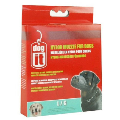 Hagen Dogit Nylon Dog Muzzle, Black, Large/7.3-Inch