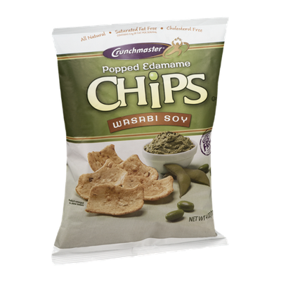 Crunchmaster Popped Edamame Chips Wasabi Soy