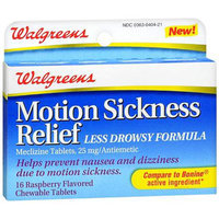 Walgreens Motion Sickness Relief Chewable Tablets