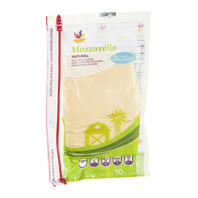 Ahold Cheese Slices Mozzarella - 10 CT