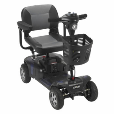 Drive Medical Phoenix 4 Wheel Heavy Duty Scooter, Red, Blue, 17.5 Inch Folding Seat, 1 ea