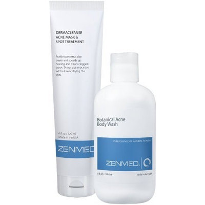 ZENMED Body Acne Combo - Botanical Body Wash, Acne Mask and Spot Treatment