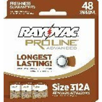 Rayovac Mercury Free Proline Advanced Size 312 Hearing Aid Batteries, Total of 48 Batteries