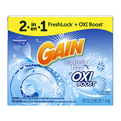 Gain Icy Fresh Fizz Scent Laundry Detergent with Oxi Boost