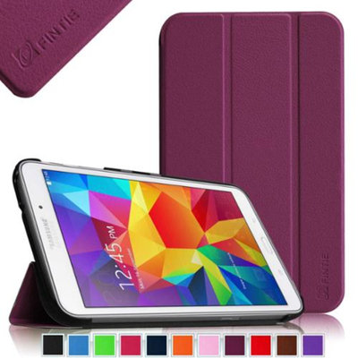 Fintie Smart Shell Case Ultra Slim Lightweight Stand Cover for Samsung Galaxy Tab 4 8.0 inch Tablet, Purple
