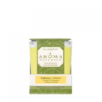 Aroma Naturals 828855 Soy Candle Amber Yellow Large Glass