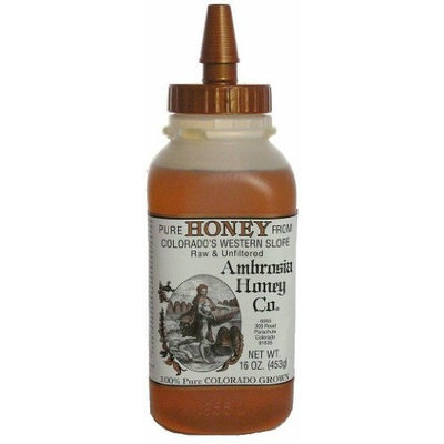 Ambrosia Pure Honey From Colorado's Western Slope, 16-Ounce Bottles (Pack of 4)