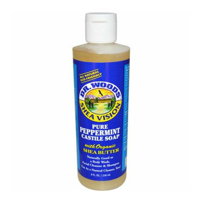 Dr. Woods Shea Vision Pure Castile Soap Peppemint with Organic Shea Butter 8 fl oz