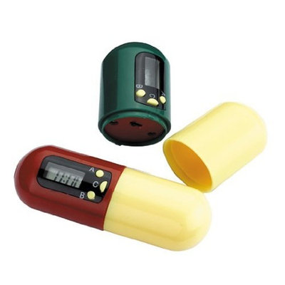 SE PFT-58 Timer Pill Holder Alarm Pillbox Capsule Medicine Case