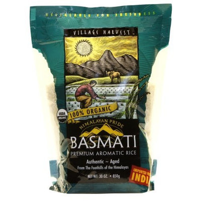 Village Harvest Organic Indian Basmati Rice, 30-Ounce Bags (Pack of 6)