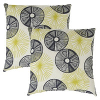 Threshold 2-Piece Square Outdoor Toss Pillow Set - Navy Circles