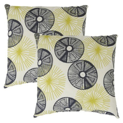 Threshold 2-Piece Square Outdoor Toss Pillow Set - Navy Circles