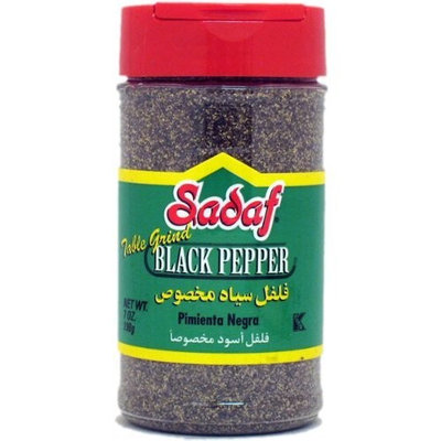 Sadaf Black Pepper Table, Ground, 7-Ounce (Pack of 5)