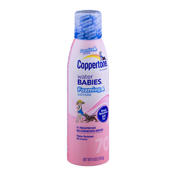 Coppertone Sunscreen Water Babies Foaming Lotion SPF 70