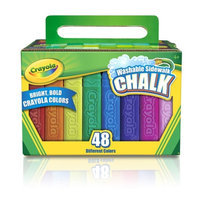 Crayola Washable Sidewalk Chalk, 48 Assorted Bright Colors