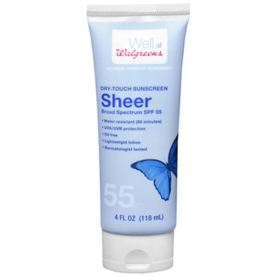 Walgreens Sheer Dry-Touch Sunscreen Lotion SPF 55