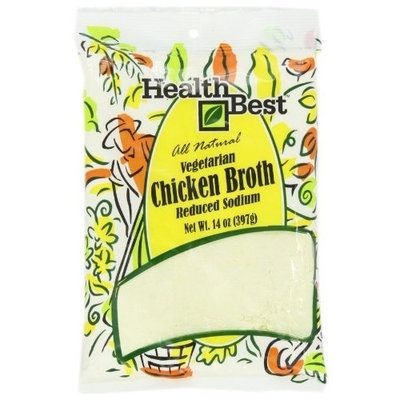 Health Best Broth Chicken Vegetarian Low Salt, 14-Ounce Units (Pack of 3)