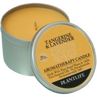 Plantlife Tangerine & Lavender Aromatherapy Candle- made with 100% pure essential oils - 6oz tin