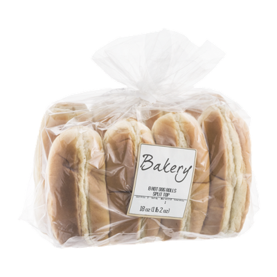 Bakery Hot Dog Rolls Split Top - 8 CT