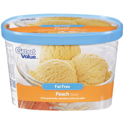 Great Value Peach Sherbet, 48 oz