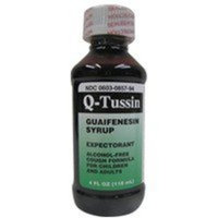 Q Tussin Syrup Alcohol Free Unboxed - 4 Oz