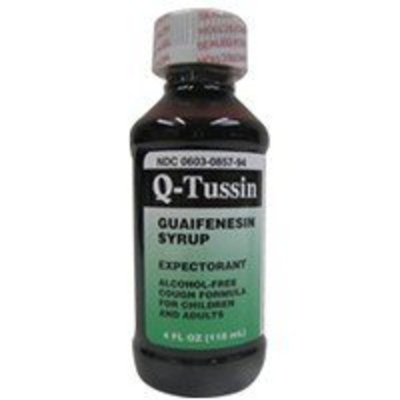 Q Tussin Syrup Alcohol Free Unboxed - 4 Oz