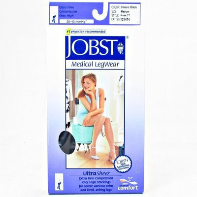 BSN Medical Women's Ultrasheer 20-30 mmHg Knee High Support Sock Size: Large, Color: Anthracite