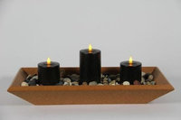 Delighted Home DH-3PPTCBL Cedar 3 Pillar Polly Trough with 1, 6 in. and 2, 4 in.