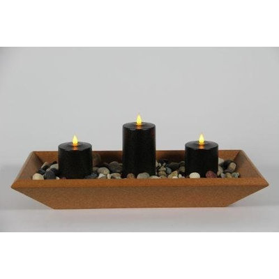 Delighted Home DH-3PPTCBL Cedar 3 Pillar Polly Trough with 1, 6 in. and 2, 4 in.