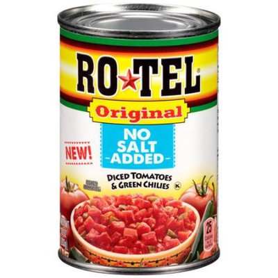Ro-Tel Original No Salt Added Diced Tomatoes & Green Chilies, 10 oz