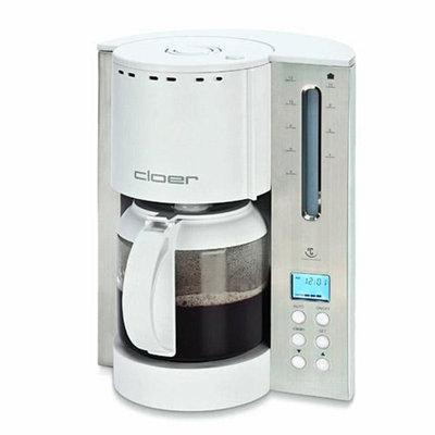 Cloer 5238NA 12-Cup Bitterness Eliminating Coffee Maker, Stainless Steel/White