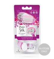Pure Silk Contour 6 Premium Disposable Razors