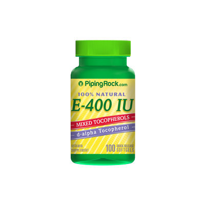 Piping Rock Natural Vitamin E-400 IU 100 Softgels