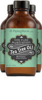 Piping Rock 100% Pure Tea Tree Oil Australian 3 Bottles x 4 oz Liquid