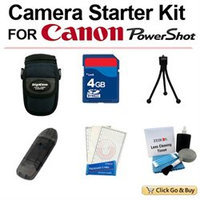 Click Go & Buy 6 PCS POINT AND SHOOT CAMERA STARTER KIT FOR CANON- POWERSHOT- SD & A SERIES - CAMERA BAG, 4GB A