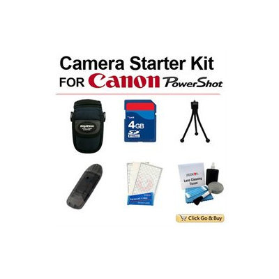Click Go & Buy 6 PCS POINT AND SHOOT CAMERA STARTER KIT FOR CANON- POWERSHOT- SD & A SERIES - CAMERA BAG, 4GB A