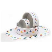 Ethical Pet Products Ethical Pet Paw Print Stoneware Dog Dish