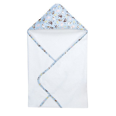 Trend Lab 102635 Bouquet Hooded Towel - Baby Barnyard