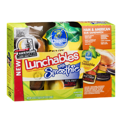Lunchables Ham & American Sub Sandwich With Smoothie