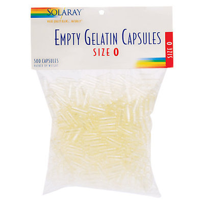 Solaray Empty Gel Caps 0 - 500 Capsules - Books & Accessories