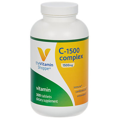 Vitamin Shoppe C-1500 Complex Sustained Release 1500 MG - 300 Tablets - Vitamin C Complex