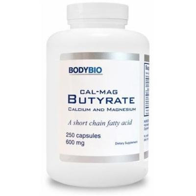 BodyBio , Cal/Mag Butyrate , Calcium & Magnesium , 250 Capsules , 600mg
