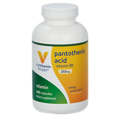 Vitamin Shoppe Pantothenic Acid 250 MG - 300 Capsules - Pantethine