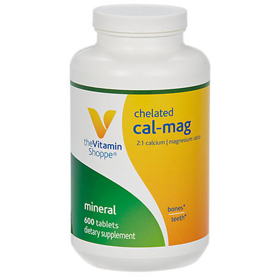 Vitamin Shoppe Chelated Cal-Mag - 600 Tablets - Calcium Magnesium