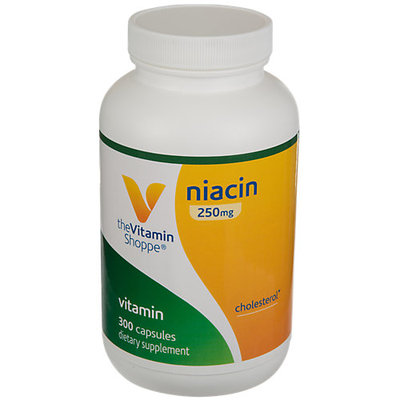 Vitamin Shoppe Niacin (Sustained Release) 250 MG - 300 Capsules - Niacin