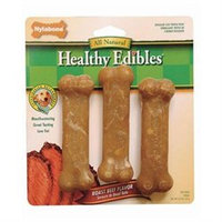 Nylabone Products Nylabone Healthy Edibles Bones Regular Roast Beef - 3 Pack