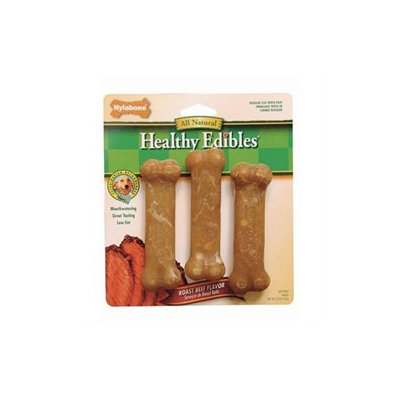 Nylabone Products Nylabone Healthy Edibles Bones Regular Roast Beef - 3 Pack