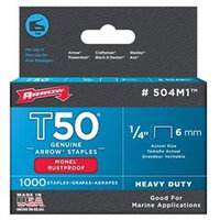 Arrow Fasteners Arrow Fastener Co. .25in. T50 Monel Staples 504M1